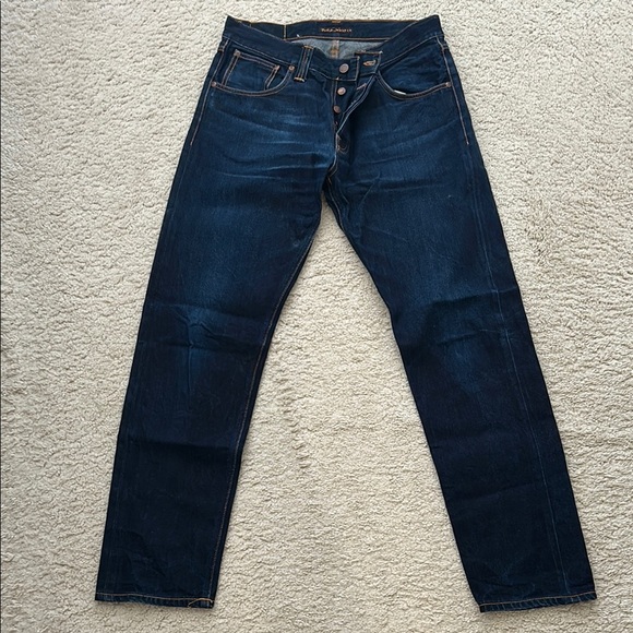 Nudie Jeans Blue Straight-Leg DenimThin Fin